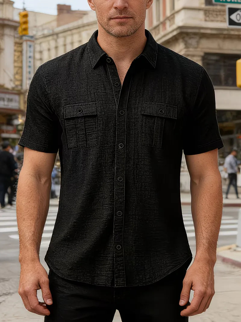 Short Sleeve Shirt with Chest Pockets