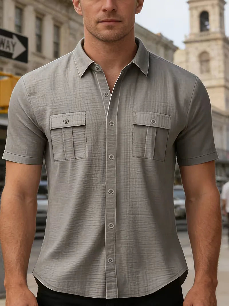 Short Sleeve Shirt with Chest Pockets