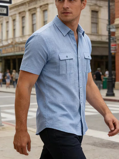 Short Sleeve Shirt with Chest Pockets