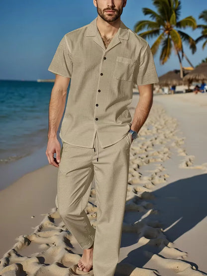 Short Sleeve Shirt with Trousers