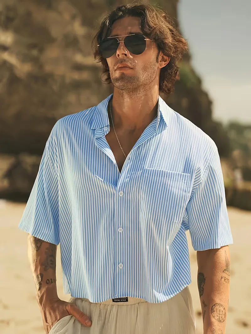Short Sleeve Shirt with V-Neck