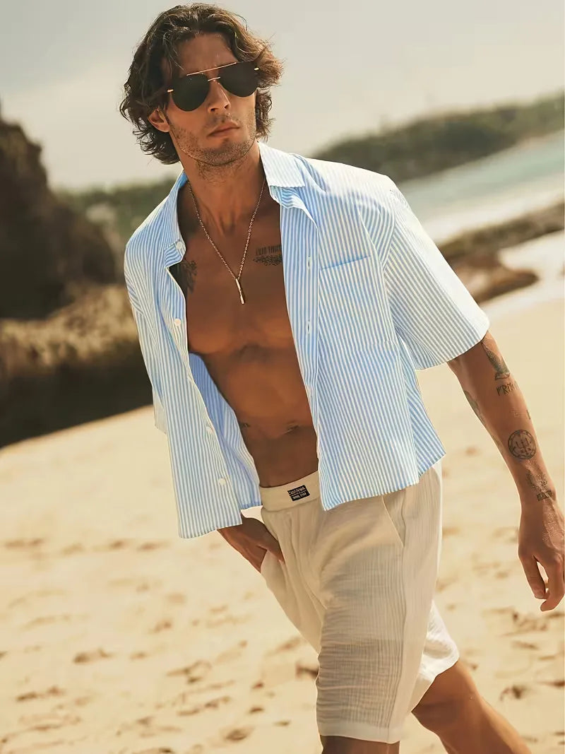 Short Sleeve Shirt with V-Neck
