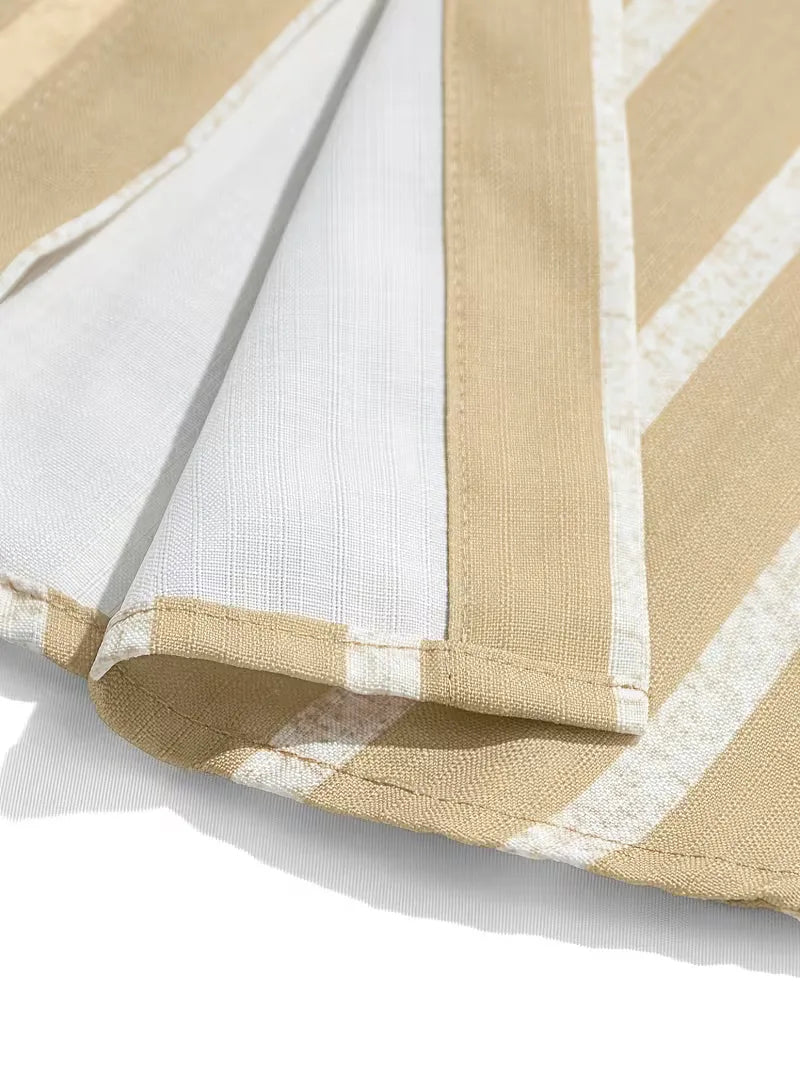 Short Sleeve Shirt with Vertical Stripes