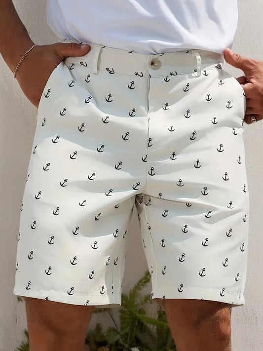 Shorts with Anchor Pattern