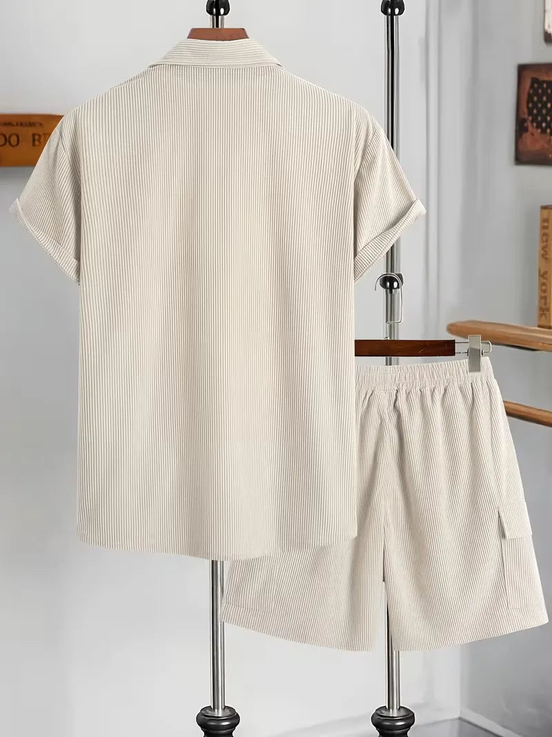 Shorts with Button-Up Shirt