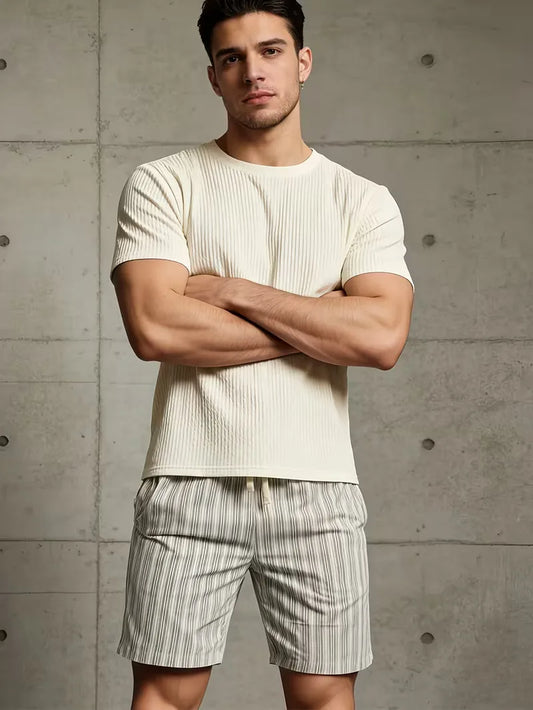 Shorts with Vertical Stripes