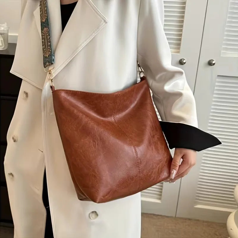 Shoulder Bag with Colourful Strap
