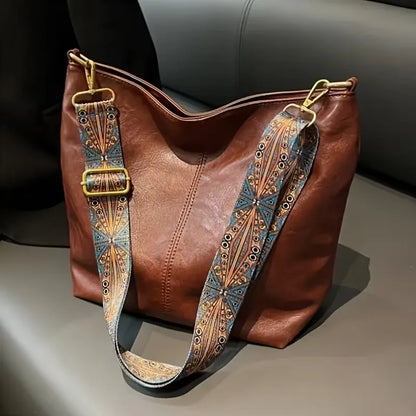 Shoulder Bag with Colourful Strap