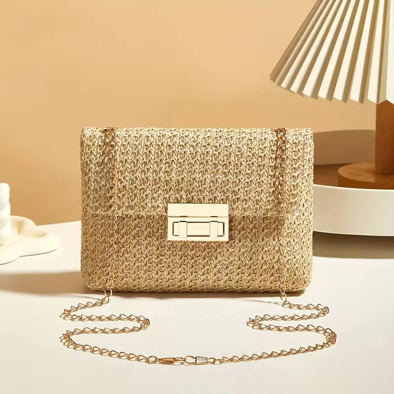 Shoulder Bag with Golden Chain