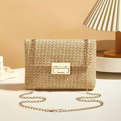 Shoulder Bag with Golden Chain