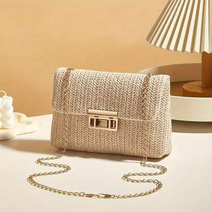 Shoulder Bag with Golden Chain