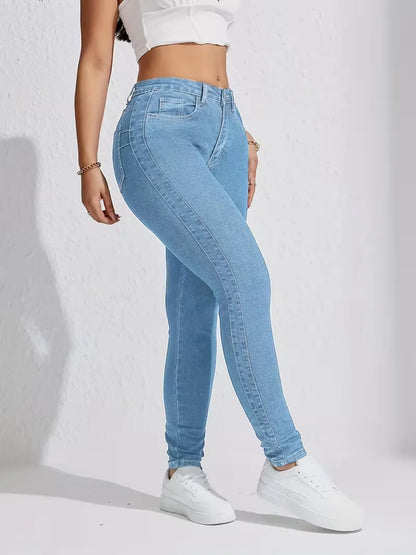 Skinny jeans with high waist