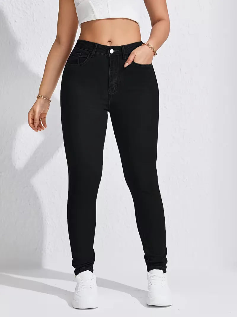 Skinny jeans with high waist