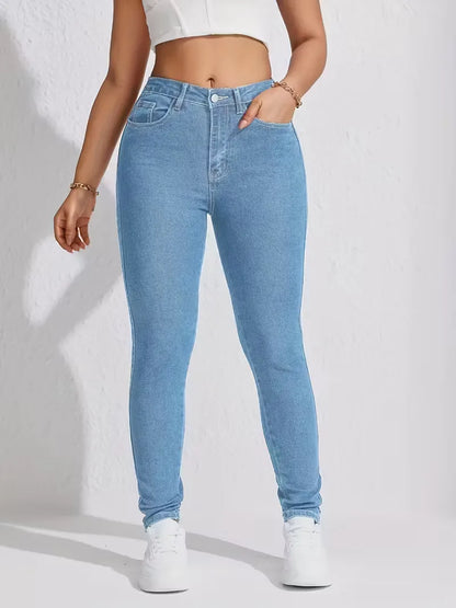 Skinny jeans with high waist