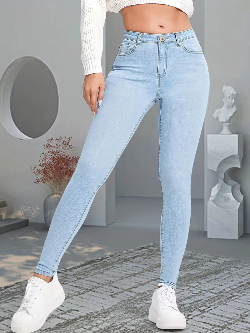 Skinny jeans with high waist