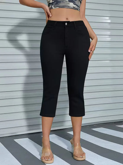 Skinny jeans with split hem