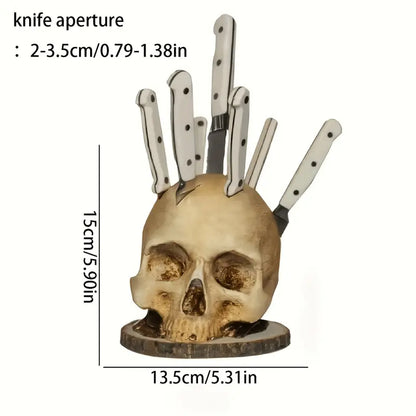 BladeSkull - Originale supporto per coltelli da cucina a forma di teschio