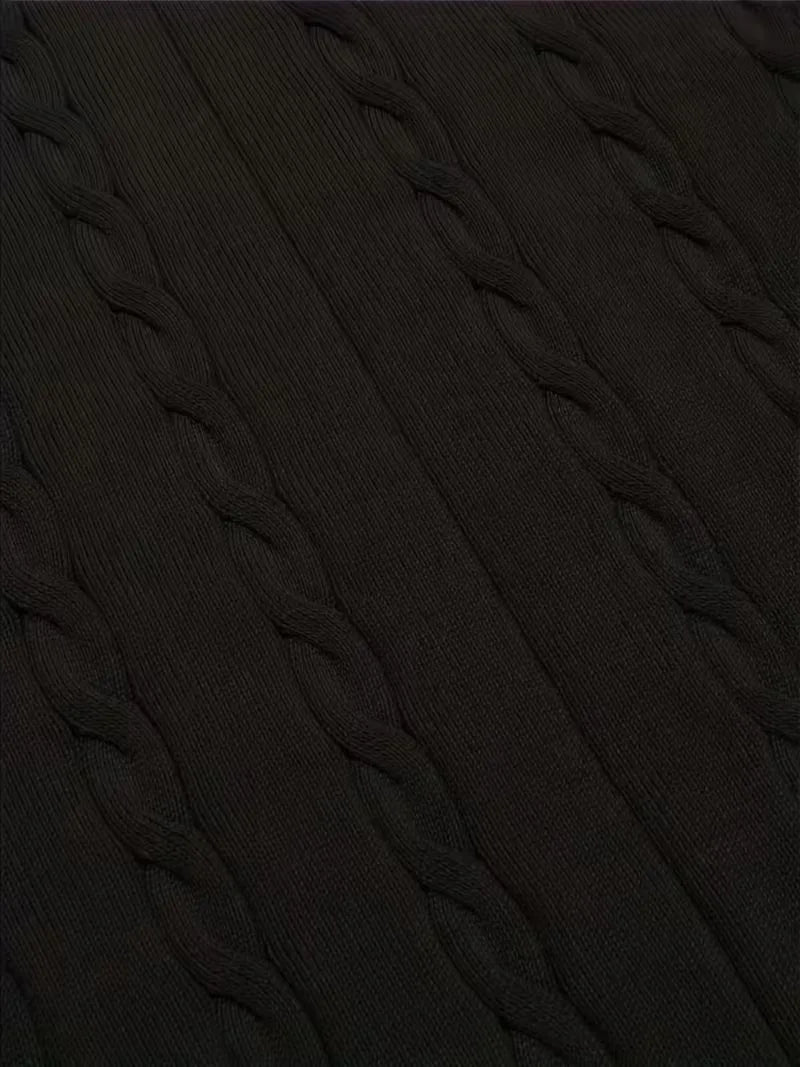 Sleeveless Knitted Waistcoat with V-Neck