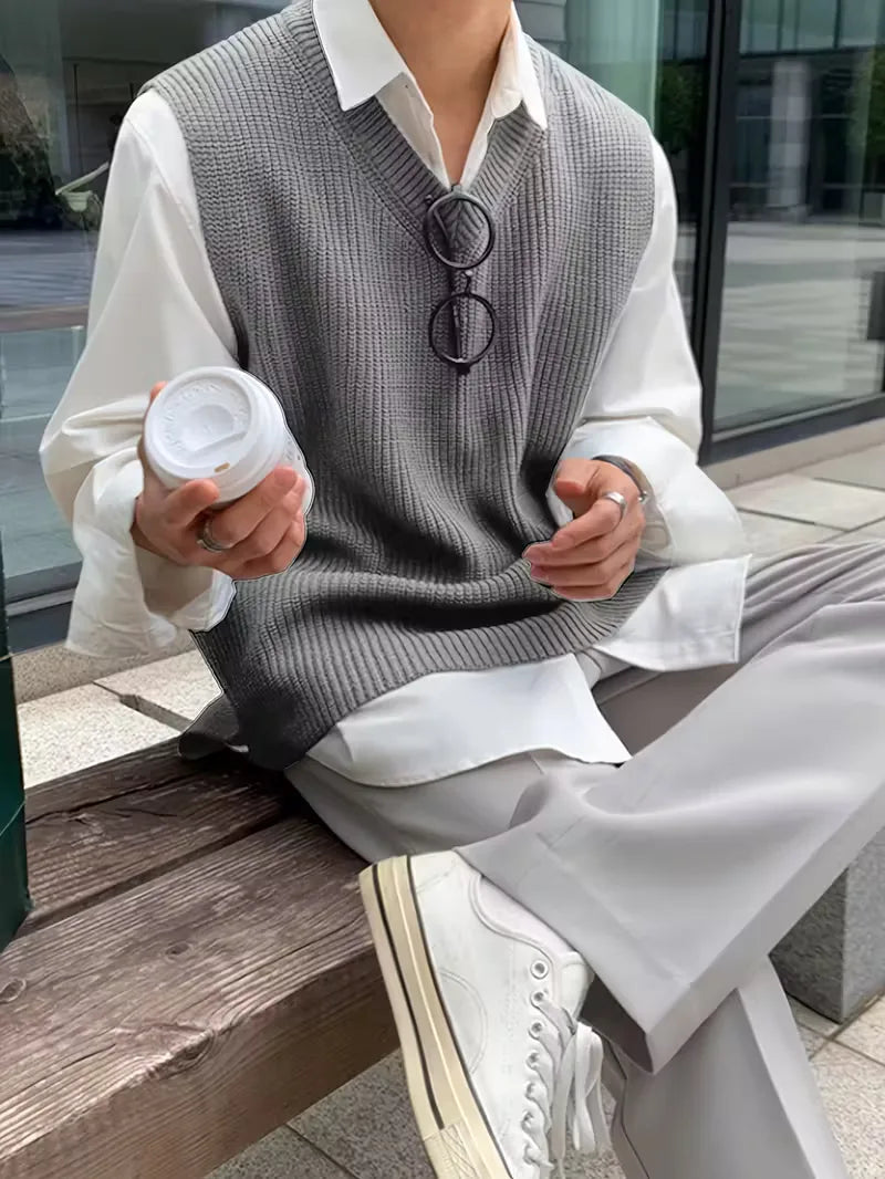 Sleeveless V-neck Vest