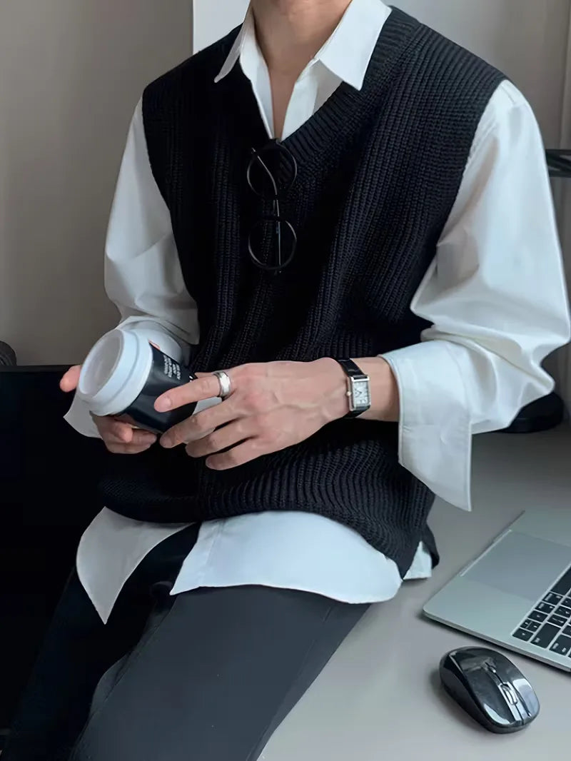 Sleeveless V-neck Vest