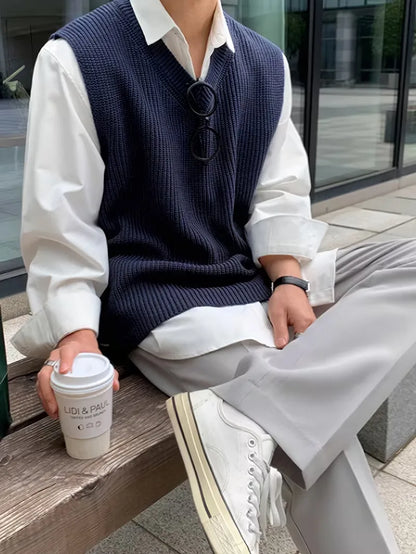 Sleeveless V-neck Vest
