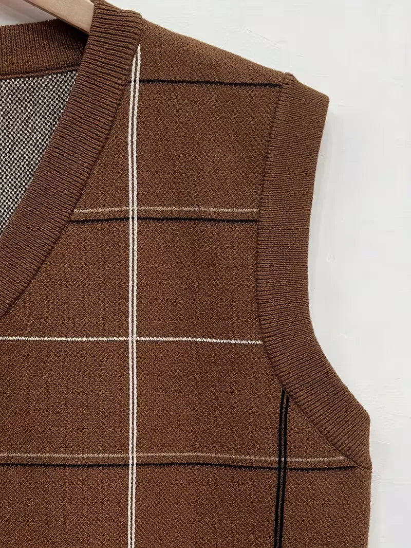 Sleeveless Waistcoat with V-Neck