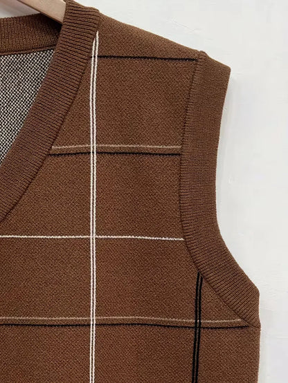 Sleeveless Waistcoat with V-Neck