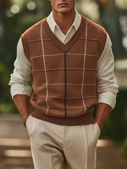 Sleeveless Waistcoat with V-Neck