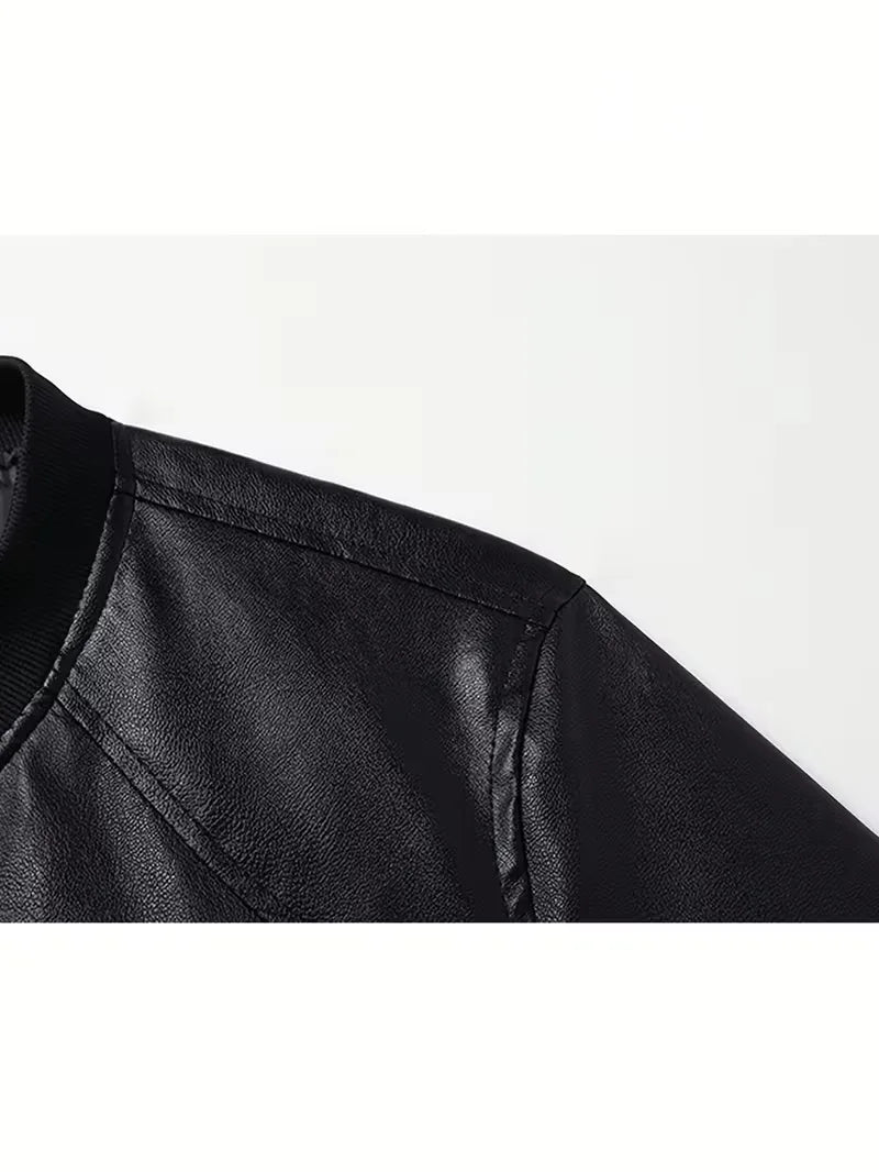 Slim Fit Bomber Jacket with Long Sleeves