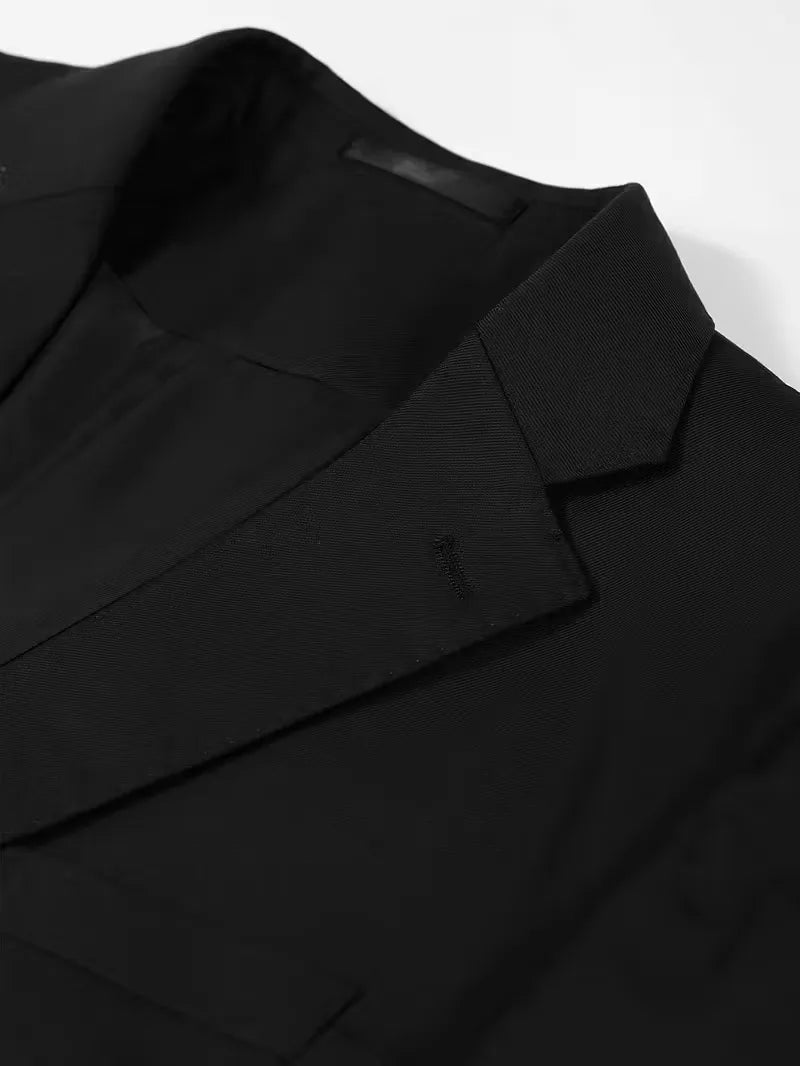 Slim fit blazer with gold buttons