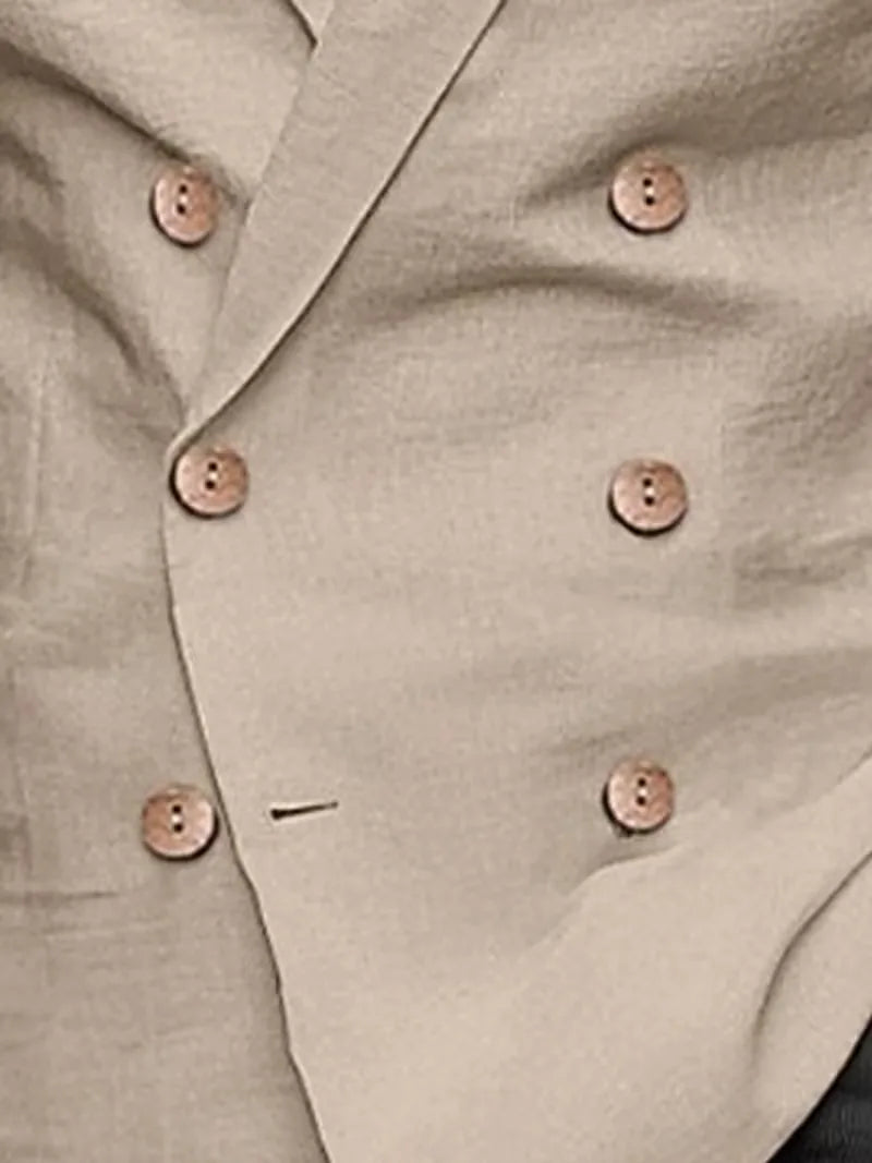 Slim fit blazer with wooden buttons
