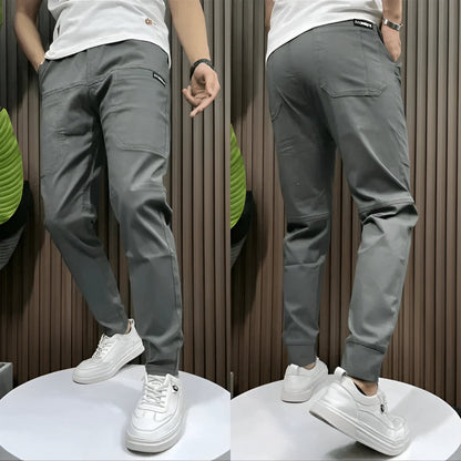 Pantalons chinos slim avec poignets élastiques