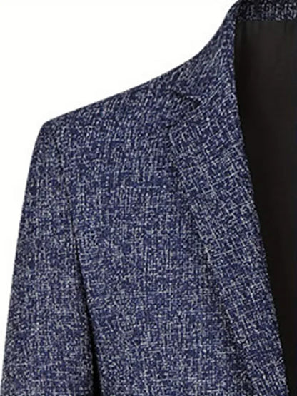 Slim-fit jacket with notch lapel and wrinkle-resistant material