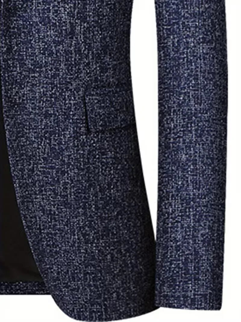 Slim-fit jacket with notch lapel and wrinkle-resistant material