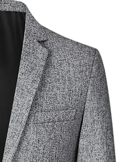 Slim-fit jacket with notch lapel and wrinkle-resistant material
