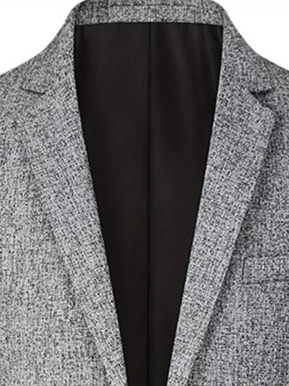 Slim-fit jacket with notch lapel and wrinkle-resistant material