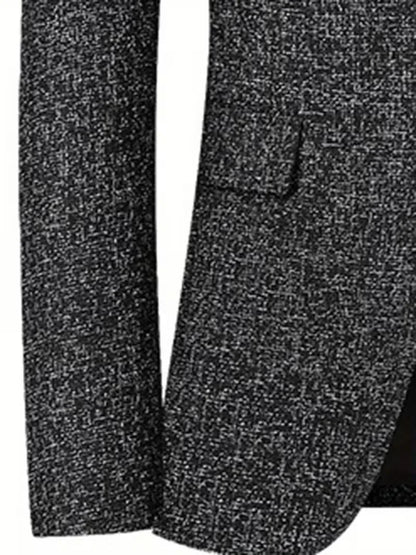 Slim-fit jacket with notch lapel and wrinkle-resistant material