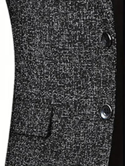 Slim-fit jacket with notch lapel and wrinkle-resistant material
