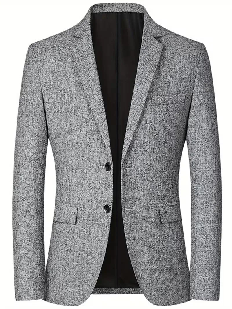 Veste ajustée avec col cranté et tissu résistant aux plis