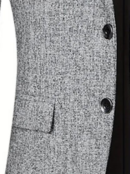 Veste ajustée avec col cranté et tissu résistant aux plis