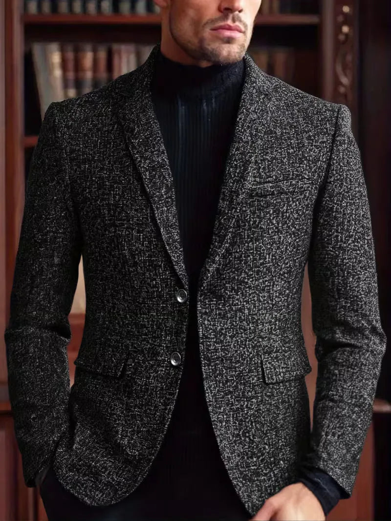 Veste ajustée avec col cranté et tissu résistant aux plis