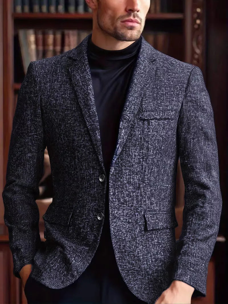 Veste ajustée avec col cranté et tissu résistant aux plis