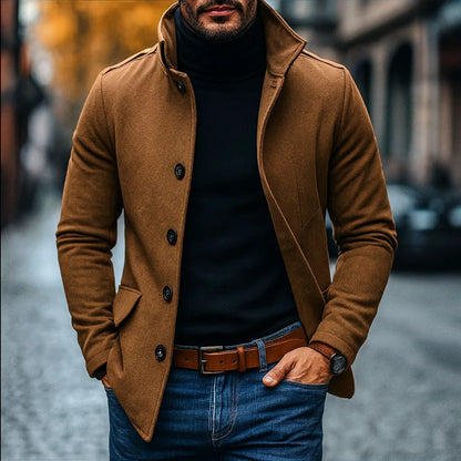 Tommy | Veste slim avec col montant et fermeture à boutons