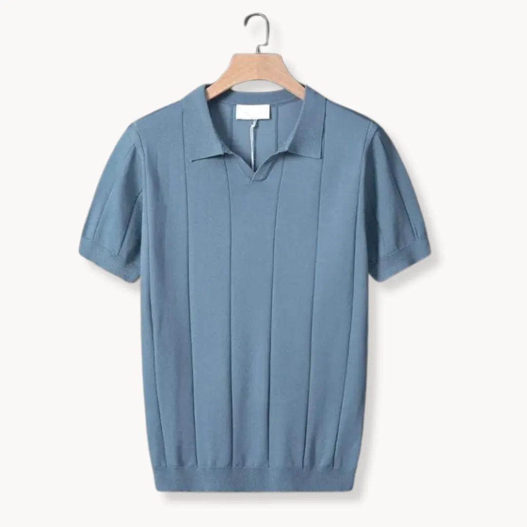 Hugo | Slim fit polo with short sleeves and vertical ribbing