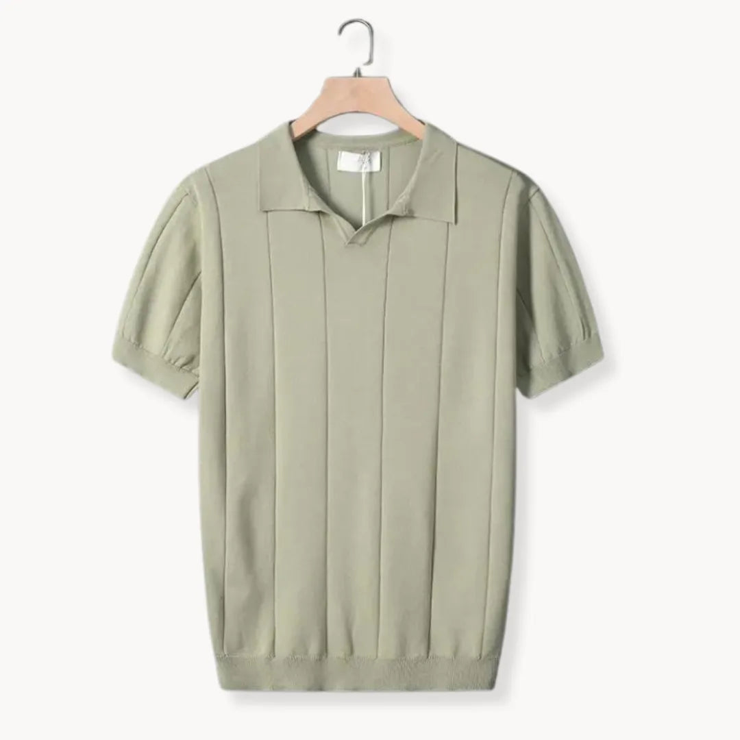 Hugo | Slim fit polo with short sleeves and vertical ribbing