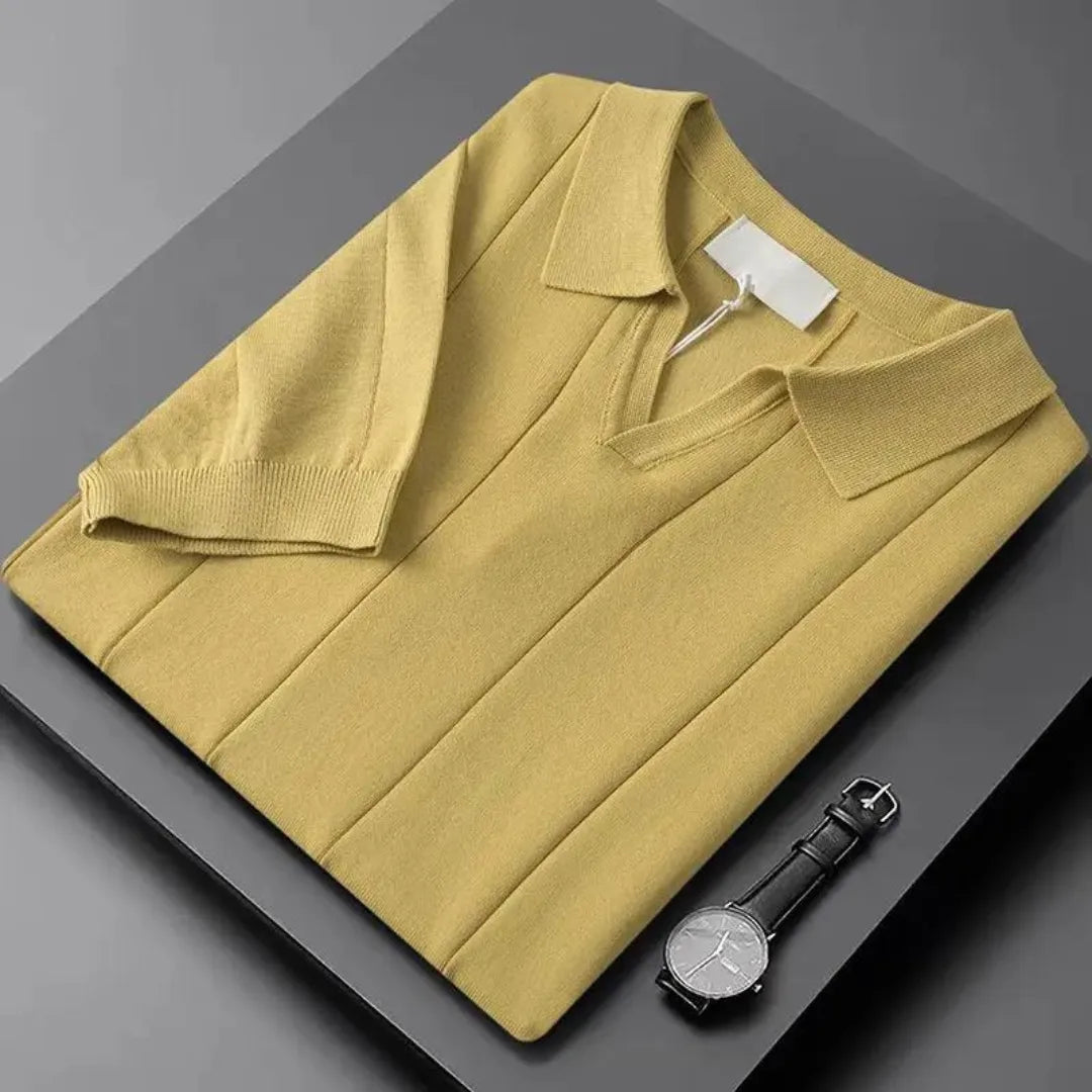 Hugo | Slim fit polo with short sleeves and vertical ribbing