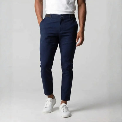 Pantalon chino slim stretch avec taille élastique