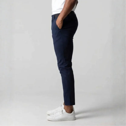 Pantalon chino slim stretch avec taille élastique
