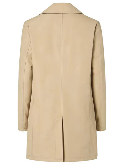 Slim fit trench coat with pocket detail