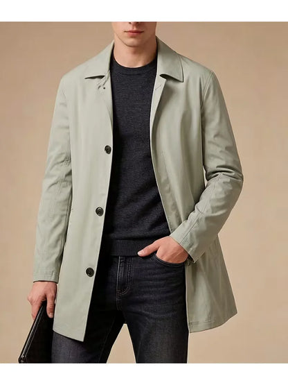 Slim fit trench coat with pocket detail